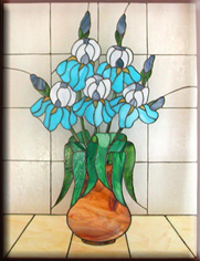  Vaso di fiori in tecnica Tiffany by Alda Combi